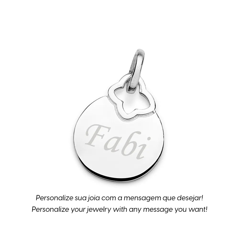 PINGENTE PERSONALIZÁVEL COM LOGO ROMMANEL VAZADO DE PRATA MACIÇA 925 - TAM.ÚNICO 8402880000 8402880000