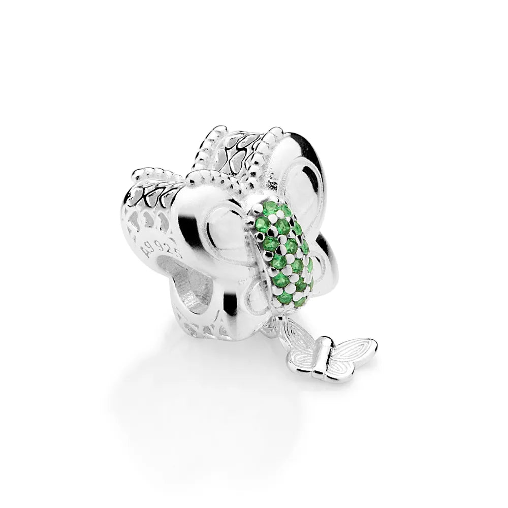 BERLOQUE PASSANTE BORBOLETA DE PRATA MACIÇA 925 COM ZIRCÔNIAS - TAM.ÚNICO 8402830031 8402830031