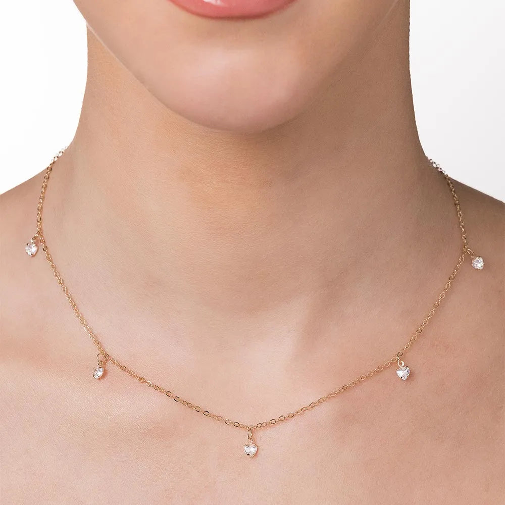 GARGANTILHA BANHADA A OURO 18K COM ZIRCÔNIA - TAM.45 5326104506 5326104506