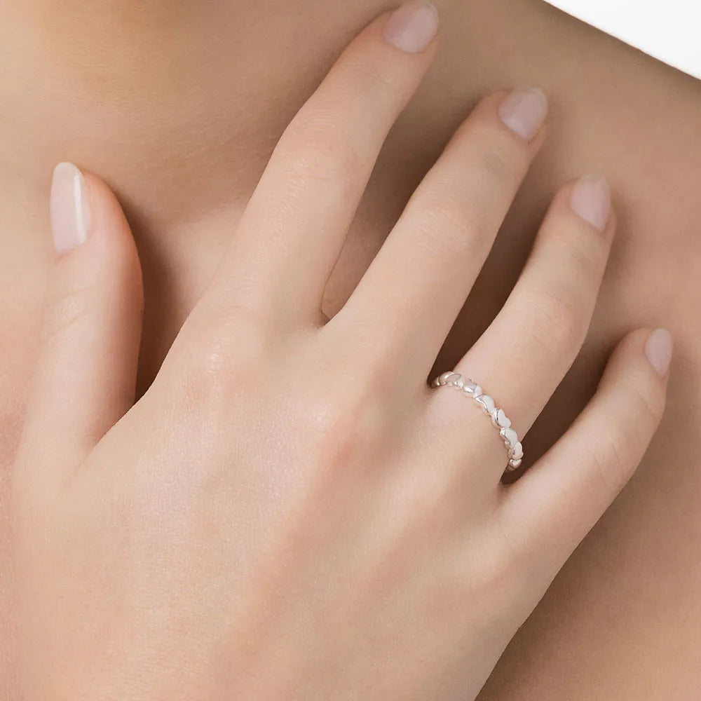 ANEL SKINNY CORAÇÕES DE PRATA MACIÇA 925 8103771200