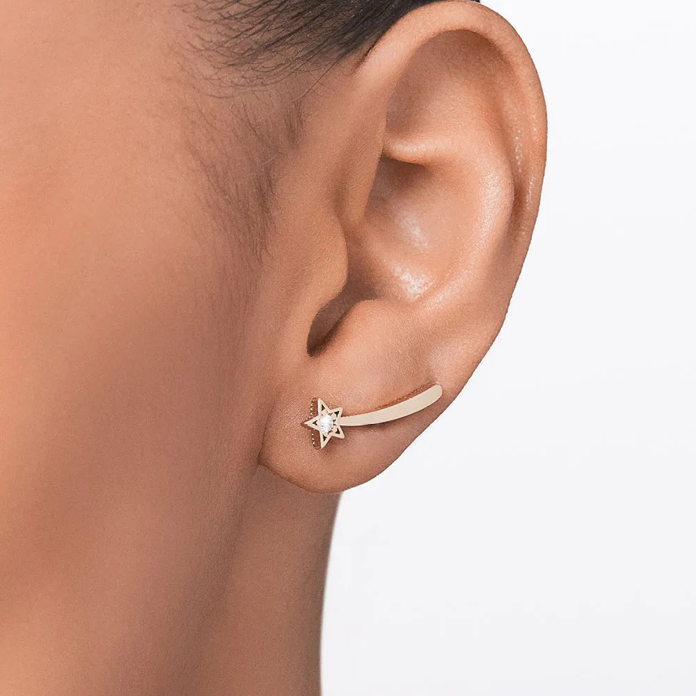 BRINCO EAR CUFF VARINHA DE CONDÃO BIBBIDI BOBBIDI BOO BANHADO A OURO 18K COM ZIRCÔNIAS - TAM.ÚNICO 5275370006