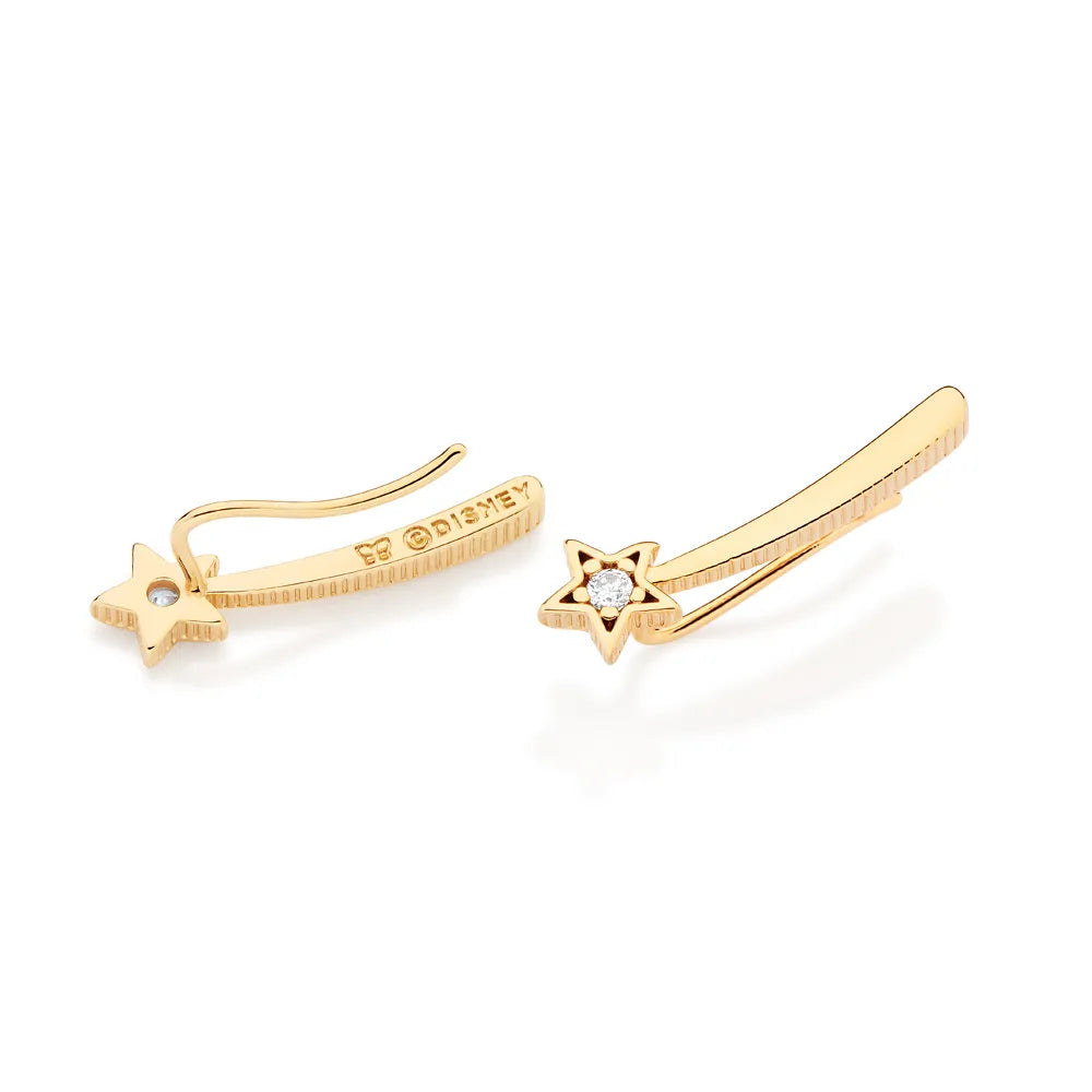 BRINCO EAR CUFF VARINHA DE CONDÃO BIBBIDI BOBBIDI BOO BANHADO A OURO 18K COM ZIRCÔNIAS - TAM.ÚNICO 5275370006