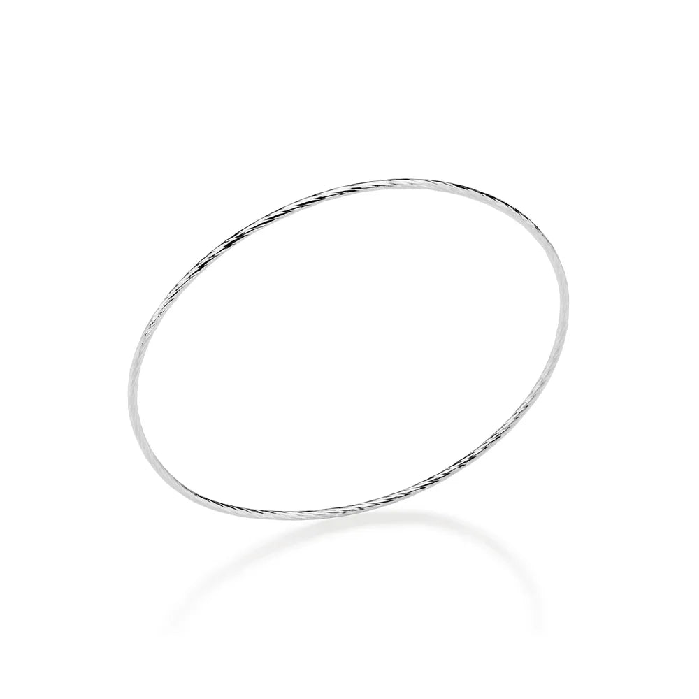 BRACELETE COM ARO TORCIDO DE PRATA MACIÇA 925 - TAM.65 8500776500