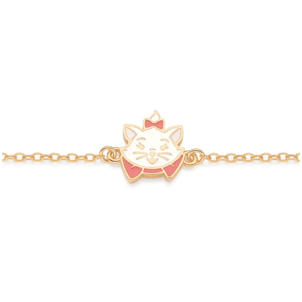 PULSEIRA GATA MARIE BANHADA A OURO 18K COM APLICAÇÃO DE RESINA - TAM.16 5522151639 5522151639